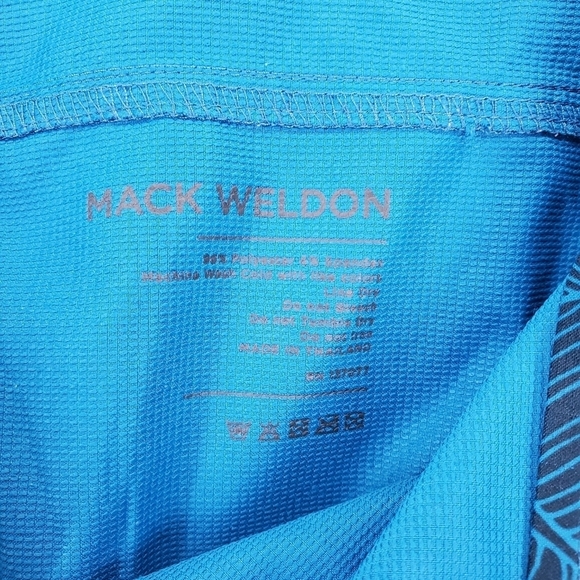 Mack Weldon Swim Trunks Hybrid Shorts Mens 31/32 Blue Wave Surf Stretch (33x8) - Picture 8 of 14